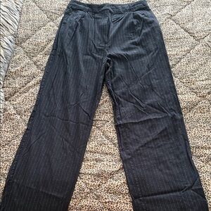 Wayf Black Pinstripe Women's Trousers